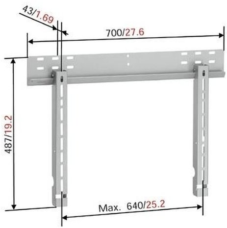 Vogel's Vogel's VFW040 Zwart 26-50 inch platte muurbeugel - TV muurbeugel