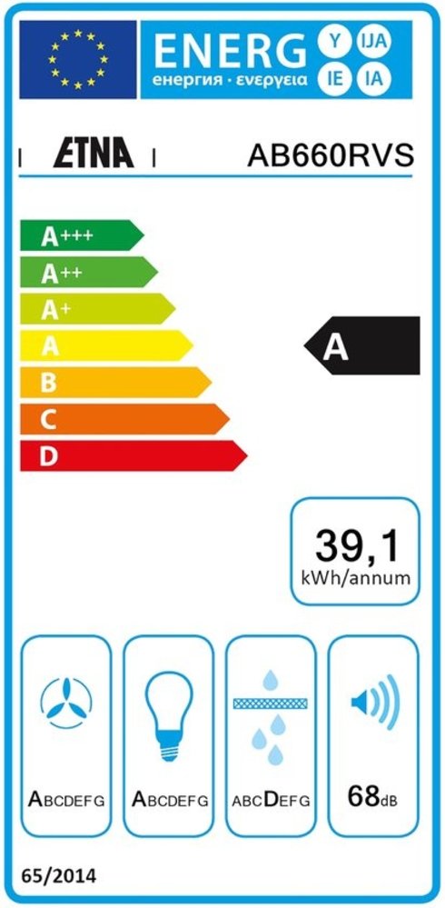 ETNA ETNA AB660RVS - Wandschouw afzuigkap ETNA ETNA AB660RVS - Wandschouw afzuigkap
