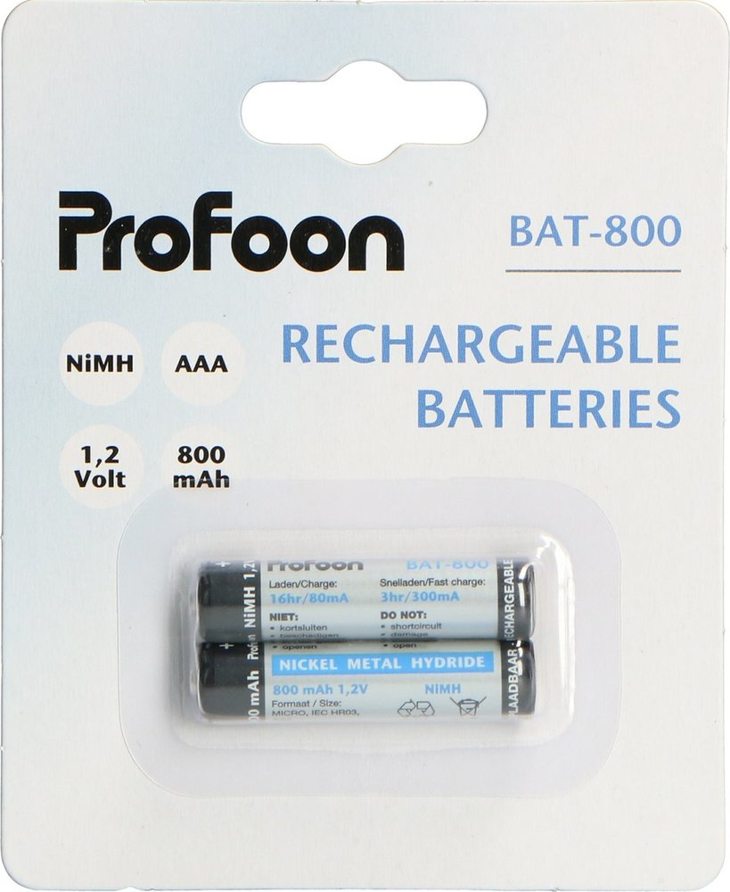 Profoon Profoon BAT-800 AAA Oplaadbare batterijen