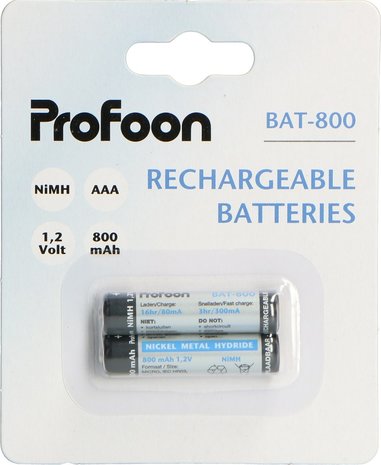 Profoon Profoon BAT-800 AAA Oplaadbare batterijen
