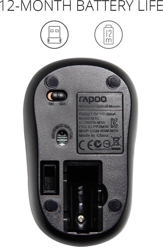 Rapoo Rapoo M10 Plus - Muis Rapoo Rapoo M10 Plus - Muis