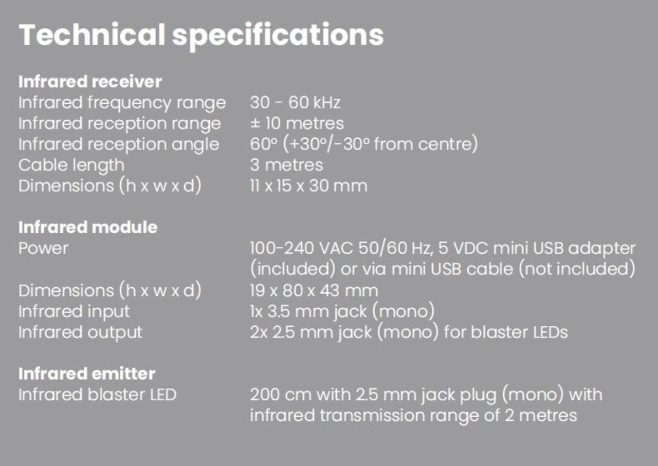 Marmitek Marmitek Invisible Control 6 XTRA infrarood Marmitek Marmitek Invisible Control 6 XTRA infrarood
