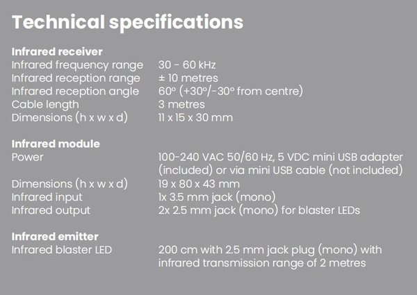 Marmitek Marmitek Invisible Control 6 XTRA infrarood Marmitek Marmitek Invisible Control 6 XTRA infrarood