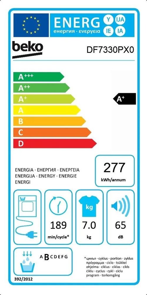 Beko Beko DF7330PXO - Warmtepompdroger Beko Beko DF7330PXO - Warmtepompdroger