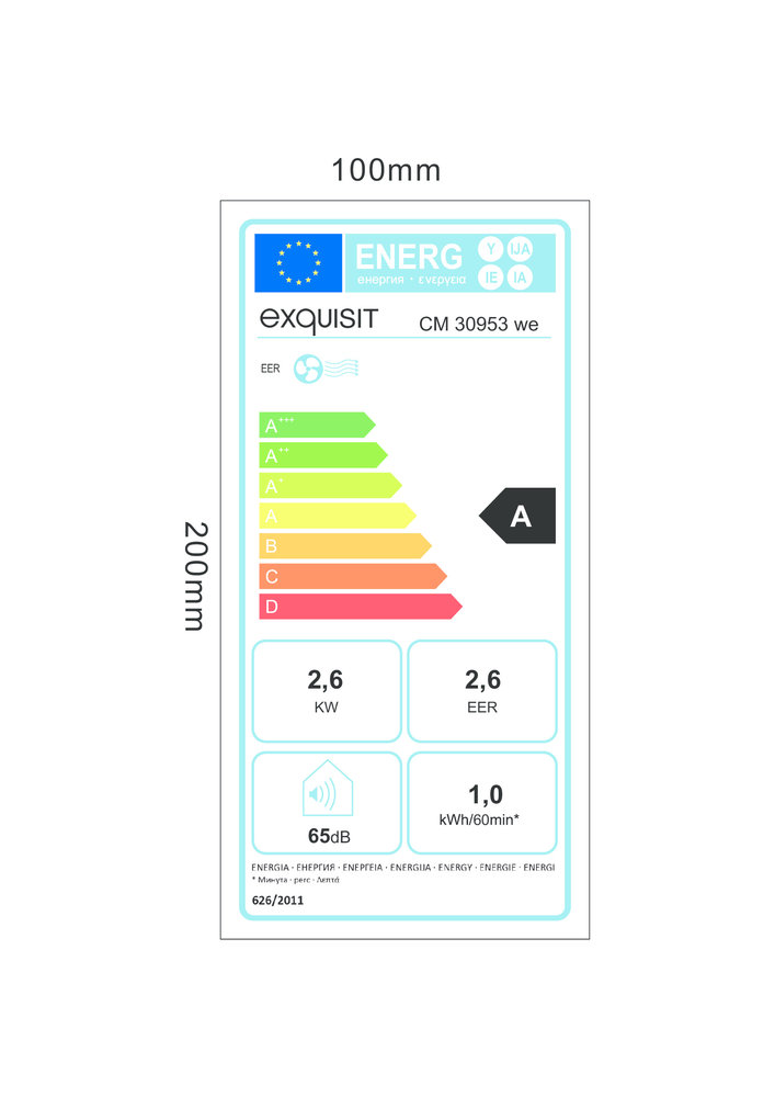 Exquisit Exquisit CM 30953 WE - Mobiele airco Exquisit Exquisit CM 30953 WE - Mobiele airco
