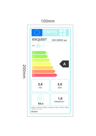 Exquisit Exquisit CM 30953 WE - Mobiele airco Exquisit Exquisit CM 30953 WE - Mobiele airco