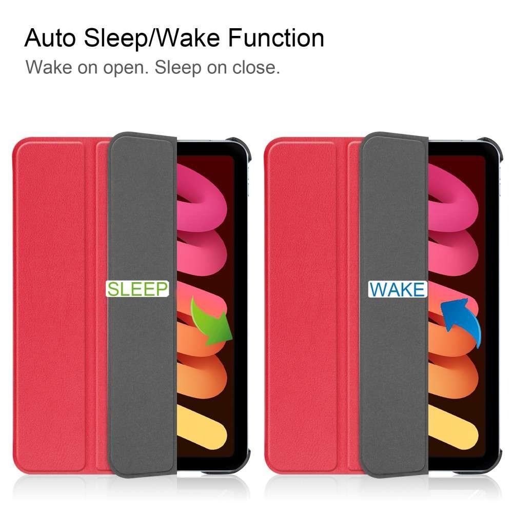 Just in Case Just in Case iPad Mini 2022 (6th Gen) - Smart Tri-Fold Case - Rood - Beschermhoes Just in Case Just in Case iPad Mini 2022 (6th Gen) - Smart Tri-Fold Case - Rood - Beschermhoes