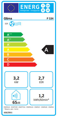 Qlima Qlima P534 - Mobiele airco Qlima Qlima P534 - Mobiele airco