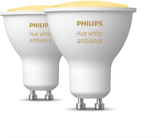 Philips  Philips Hue 2x GU10 4.3W White Ambiance Duo Pack - Slimme lamp
