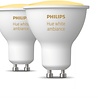 Philips Philips Hue 2x GU10 4.3W White Ambiance Duo Pack - Slimme lamp Philips Philips Hue 2x GU10 4.3W White Ambiance Duo Pack - Slimme lamp
