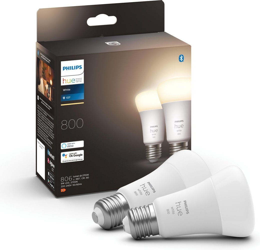 Philips  Philips Hue White E27 (2 pack) - Slimme lamp