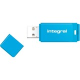 Integral Memory Integral Neon USB Flash Drive 2.0 64GB Blauw - USB stick Integral Memory Integral Neon USB Flash Drive 2.0 64GB Blauw - USB stick