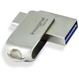 Integral Memory Integral 360-C Dual USB-C & USB 3.0 128GB Zilver - USB stick Integral Memory Integral 360-C Dual USB-C & USB 3.0 128GB Zilver - USB stick