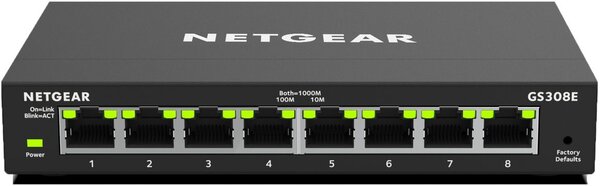 Netgear Netgear GS308E-100PES - Netwerk switch Netgear Netgear GS308E-100PES - Netwerk switch