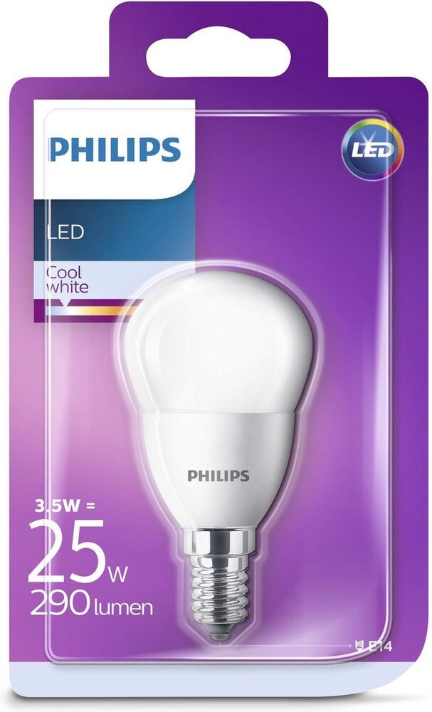Philips  Philips LED-Lamp Kogel Mat 3,5W (25W) E14