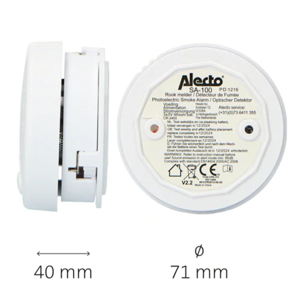 Alecto Alecto SA-102 Rookmelder (2 Pack) - Rookmelder