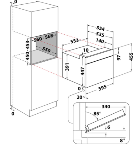 Indesit Indesit MWI 3445 BL - Inbouw magnetron Indesit Indesit MWI 3445 BL - Inbouw magnetron