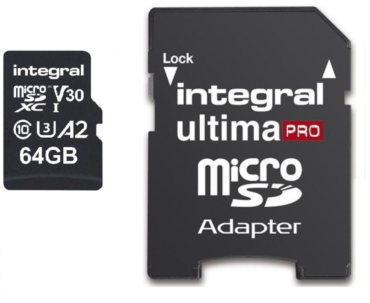 Integral Memory Integral Micro SDXC 64GB (V30) - Micro SD kaart Integral Memory Integral Micro SDXC 64GB (V30) - Micro SD kaart