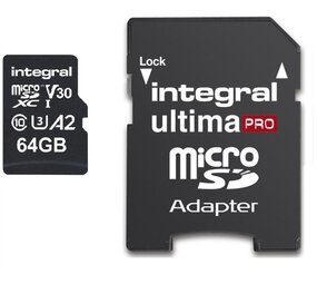 Integral Memory Integral Micro SDXC 64GB (V30) - Micro SD kaart Integral Memory Integral Micro SDXC 64GB (V30) - Micro SD kaart
