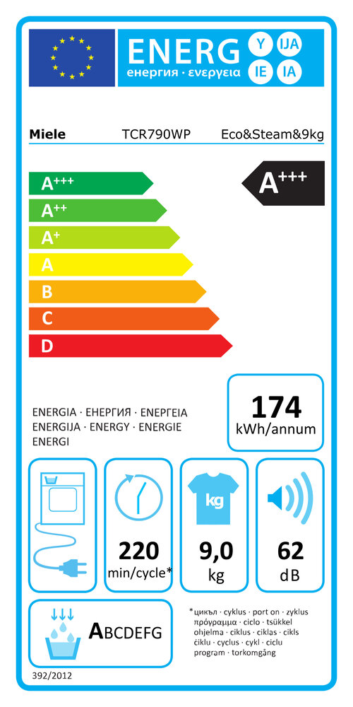 Miele Miele Eco & Steam TCR 790 WP - Warmtepompdroger Miele Miele Eco & Steam TCR 790 WP - Warmtepompdroger