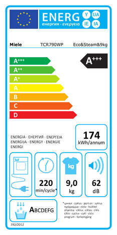 Miele Miele Eco & Steam TCR 790 WP - Warmtepompdroger Miele Miele Eco & Steam TCR 790 WP - Warmtepompdroger