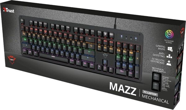Trust Trust GXT 863 Mazz - Gaming toetsenbord Trust Trust GXT 863 Mazz - Gaming toetsenbord