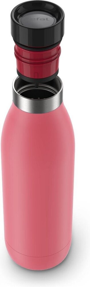 Tefal Tefal Bludrop Basic 0,5L RVS/Koraal - Drinkfles Tefal Tefal Bludrop Basic 0,5L RVS/Koraal - Drinkfles
