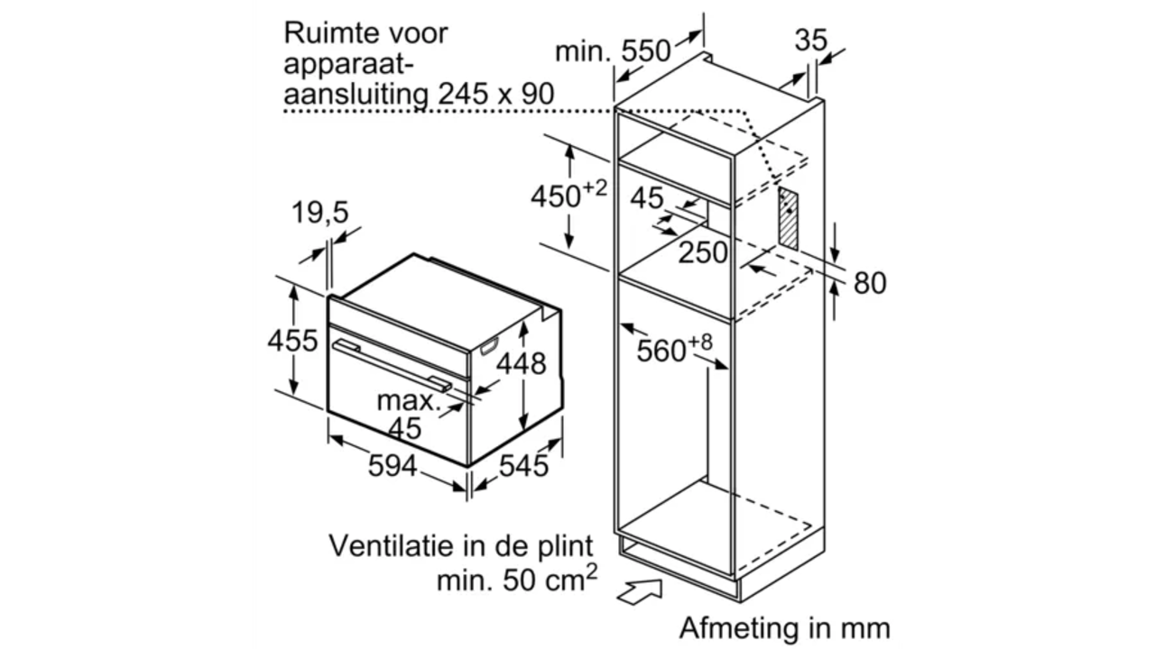 Bosch Bosch CFA634GS1 - Inbouw magnetron Bosch Bosch CFA634GS1 - Inbouw magnetron
