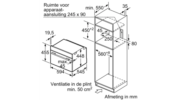 Bosch Bosch CFA634GS1 - Inbouw magnetron Bosch Bosch CFA634GS1 - Inbouw magnetron