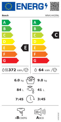 Bosch Bosch WNA14420NL - Was-droogcombinatie Bosch Bosch WNA14420NL - Was-droogcombinatie