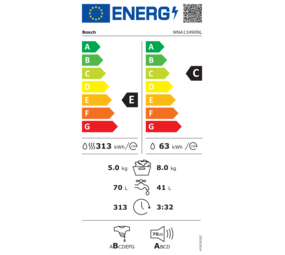 Bosch Bosch WNA13490NL - Was-droogcombinatie Bosch Bosch WNA13490NL - Was-droogcombinatie