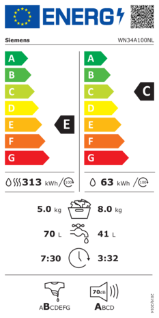 Siemens Siemens WN34A100NL - Was-droogcombinatie Siemens Siemens WN34A100NL - Was-droogcombinatie
