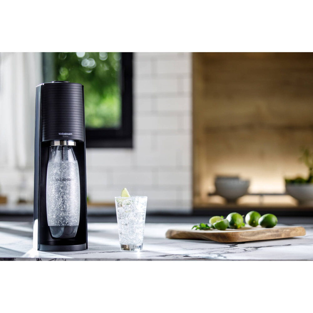 Sodastream SodaStream TERRA Megapack incl.2x 1l.Fles + Quick Connect Cil. Zwart - Bruiswater machine