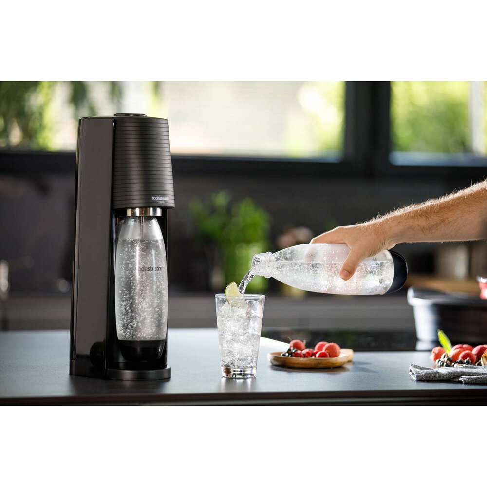 Sodastream SodaStream TERRA Megapack incl.2x 1l.Fles + Quick Connect Cil. Zwart - Bruiswater machine