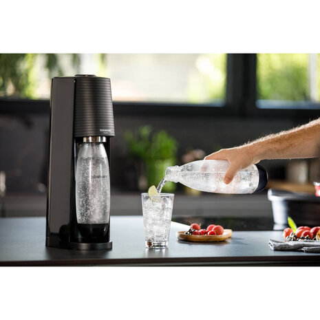 Sodastream SodaStream TERRA Megapack incl.2x 1l.Fles + Quick Connect Cil. Zwart - Bruiswater machine