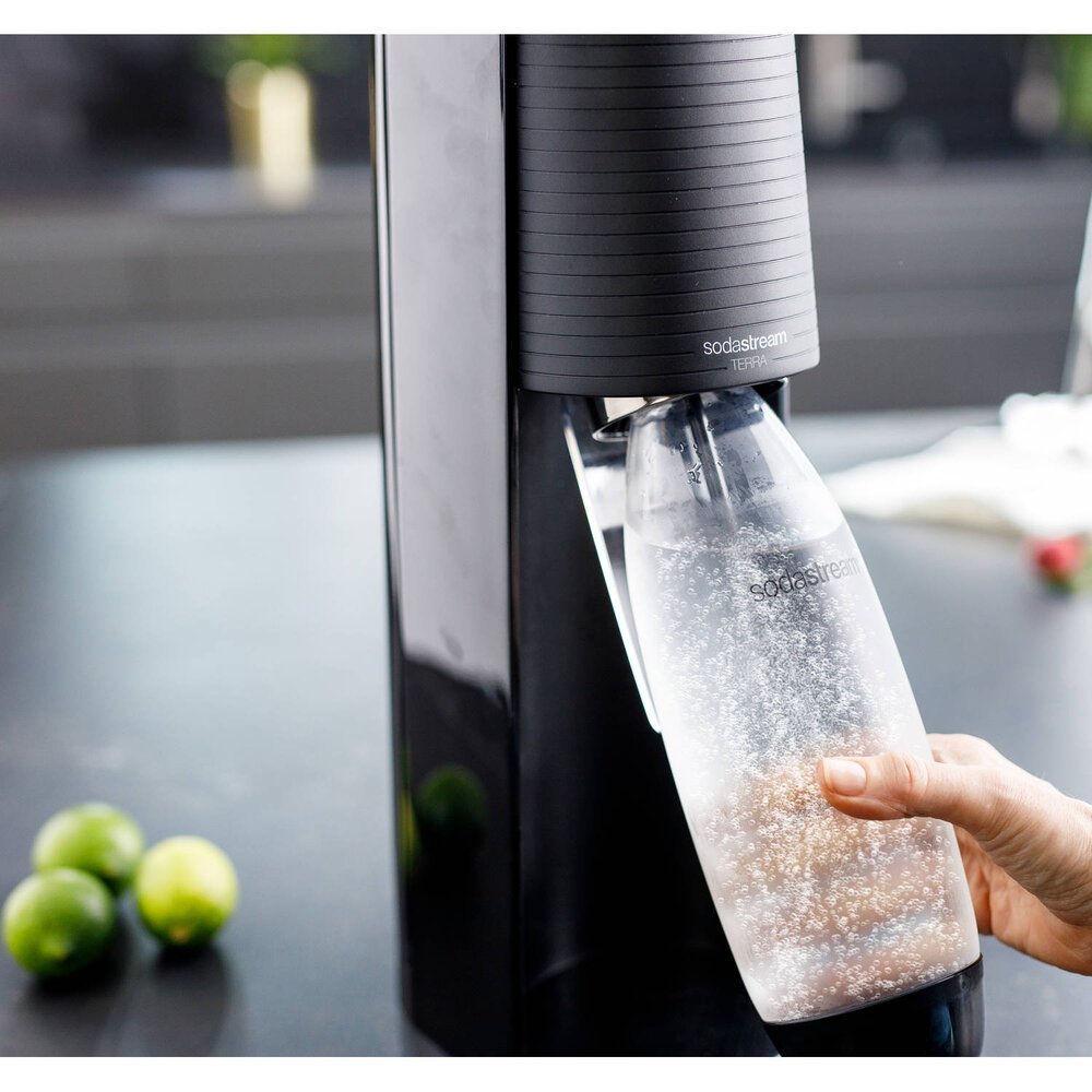 Sodastream SodaStream TERRA Megapack incl.2x 1l.Fles + Quick Connect Cil. Zwart - Bruiswater machine