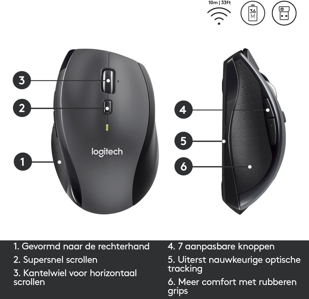 Logitech Logitech Wireless Marathon Mouse M705 - Muis