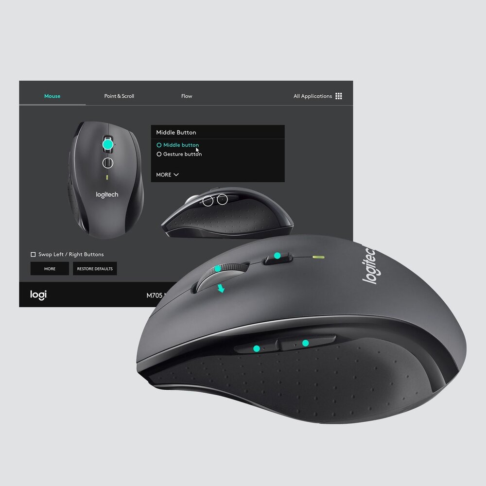 Logitech Logitech Wireless Marathon Mouse M705 - Muis