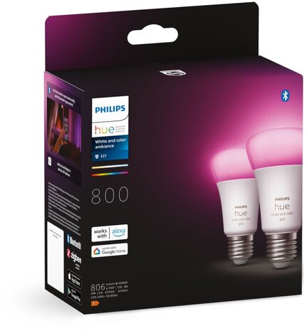 Philips  Philips Hue Slimme Lichtbron E27 Duopack