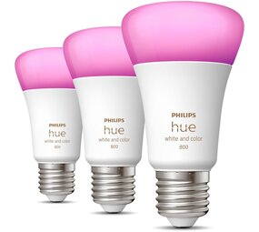 Philips Philips Hue slimme ledlamp E27 6,5W wit en gekleurd Philips Philips Hue slimme ledlamp E27 6,5W wit en gekleurd