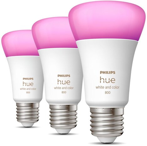 Philips Philips Hue slimme ledlamp E27 6,5W wit en gekleurd Philips Philips Hue slimme ledlamp E27 6,5W wit en gekleurd