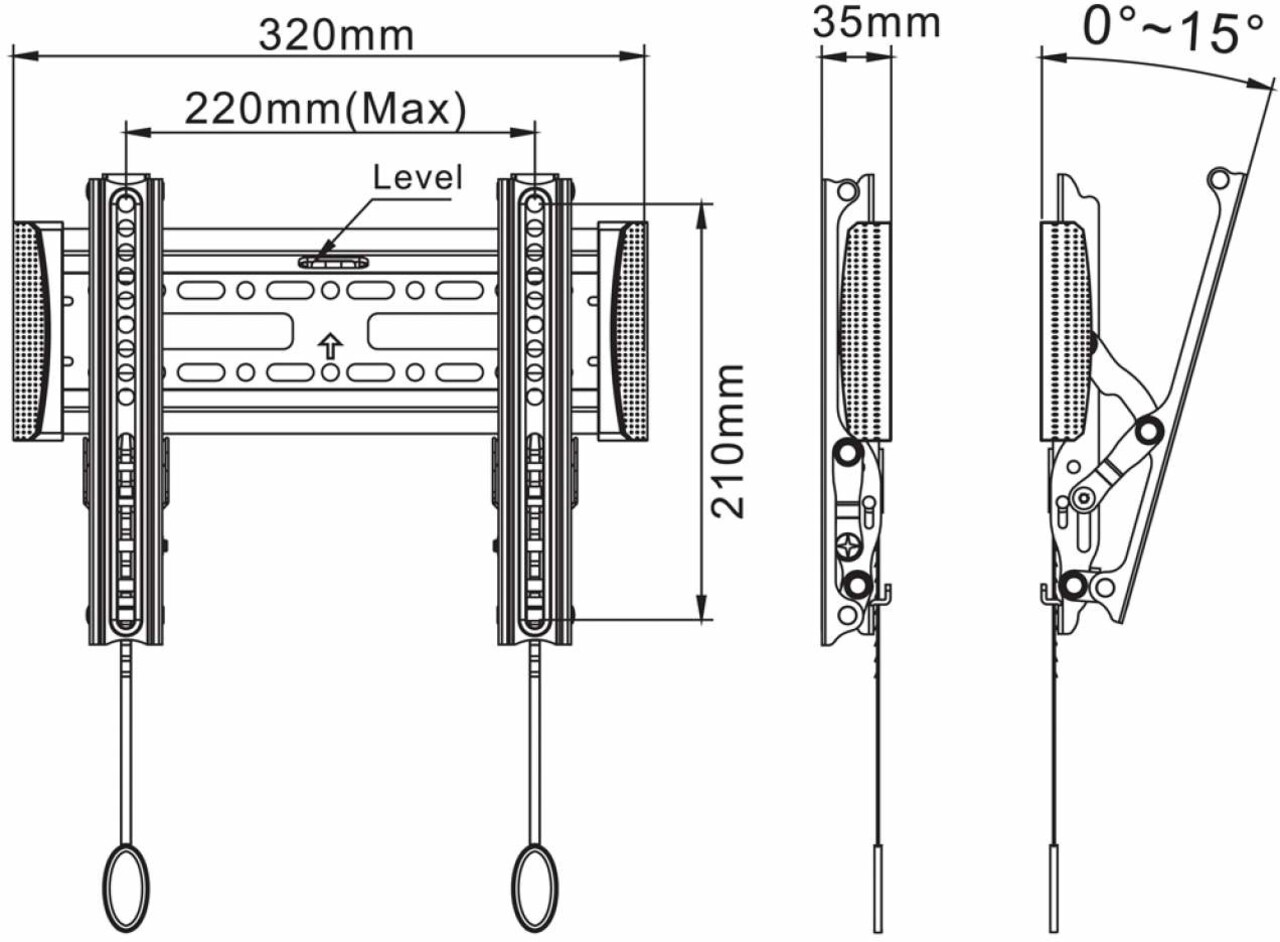 Neomounts by Newstar Neomounts by Newstar NM-W125BLACK 10-40 inch platte muurbeugel - TV muurbeugel