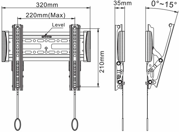 Neomounts by Newstar Neomounts by Newstar NM-W125BLACK 10-40 inch platte muurbeugel - TV muurbeugel