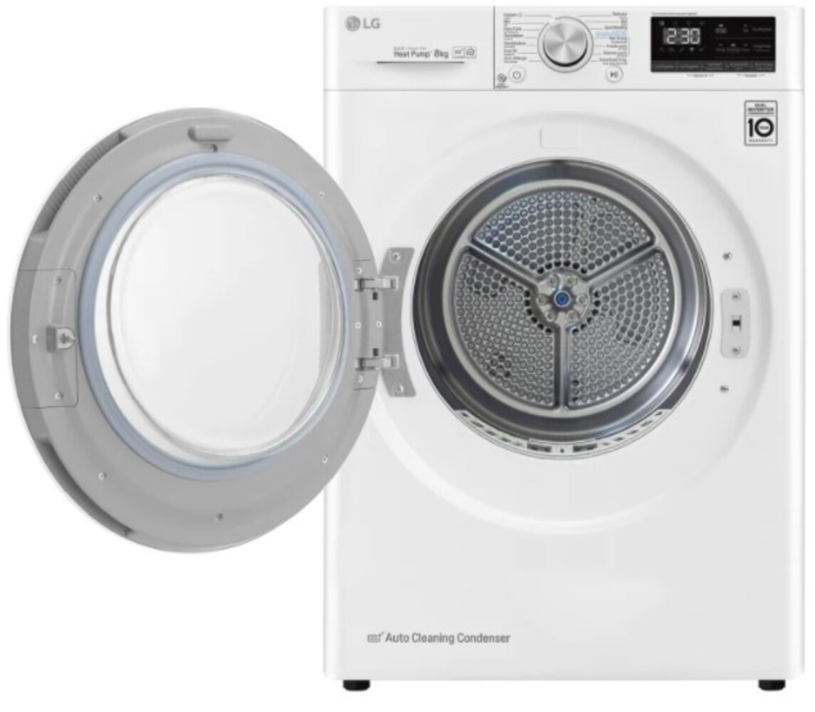 LG LG RC80V9AV4Q - Warmtepompdroger LG LG RC80V9AV4Q - Warmtepompdroger