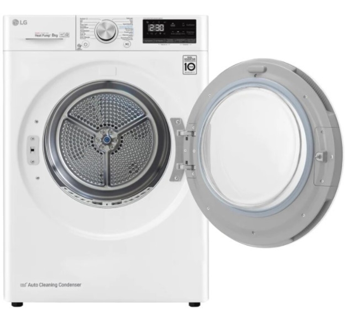 LG LG RC80V9AV4Q - Warmtepompdroger LG LG RC80V9AV4Q - Warmtepompdroger