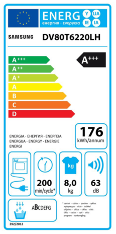 Samsung Samsung DV80T6220LH - Warmtepompdroger Samsung Samsung DV80T6220LH - Warmtepompdroger