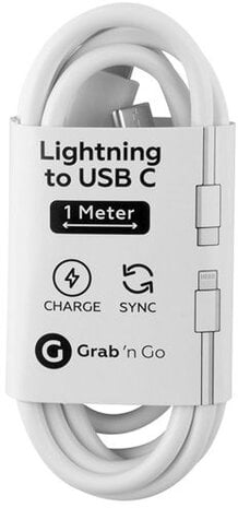 Grab 'n Go Grab 'N Go USB-C naar Apple Lightning Kabel 1 Meter Grab 'n Go Grab 'N Go USB-C naar Apple Lightning Kabel 1 Meter