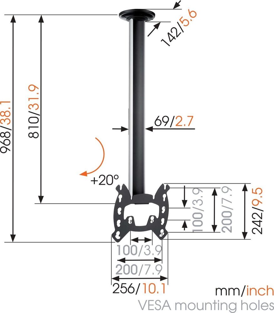 Vogel's Vogel's Plafondmont.Kit EFC6215 - TV muurbeugel