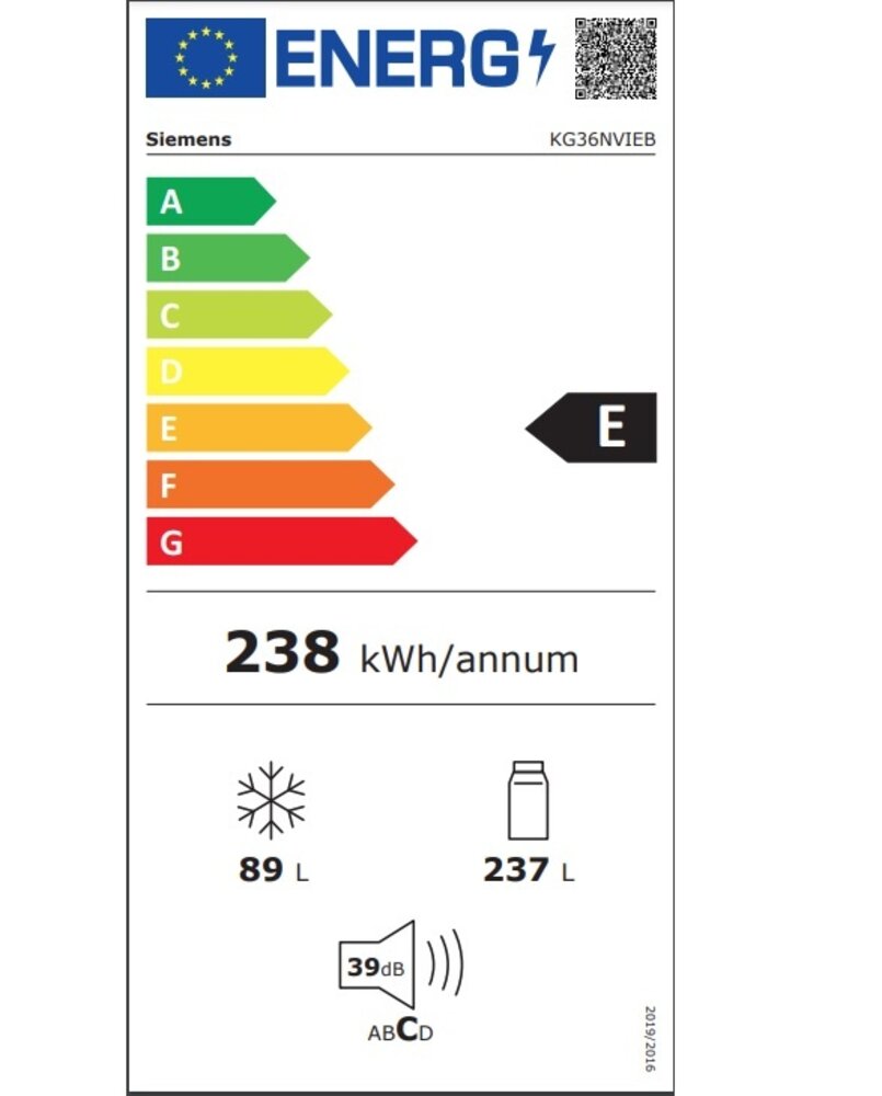 Siemens Siemens KG36NVIEB - Koel-vriescombinatie Siemens Siemens KG36NVIEB - Koel-vriescombinatie