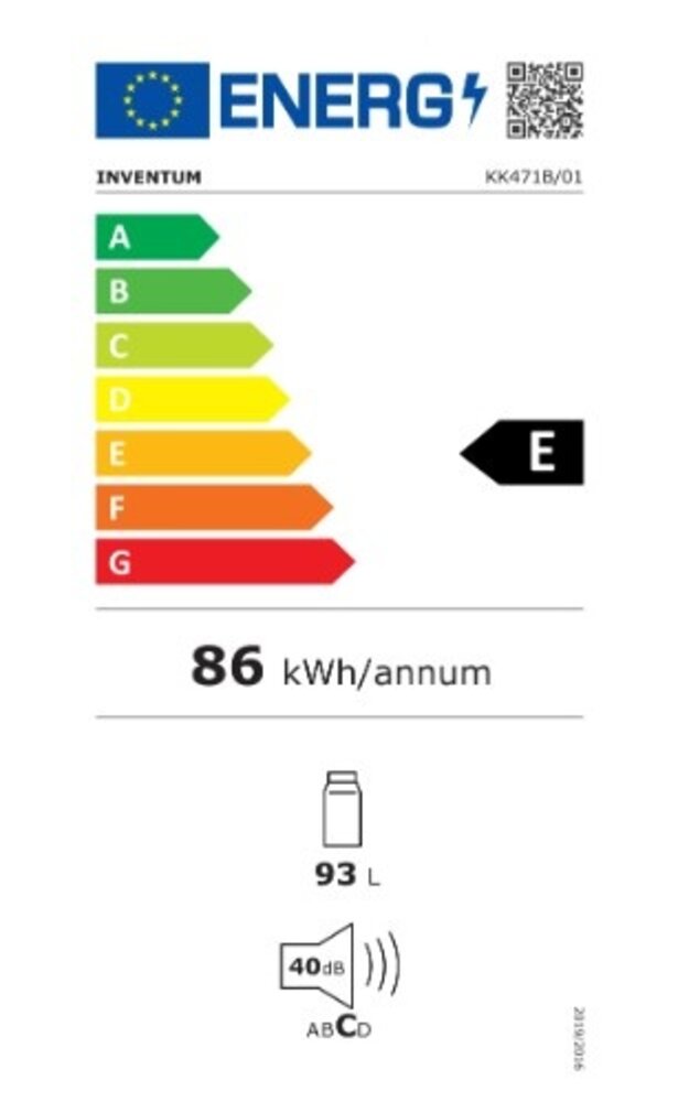 Inventum Inventum KK471B - Vrijstaande koelkast